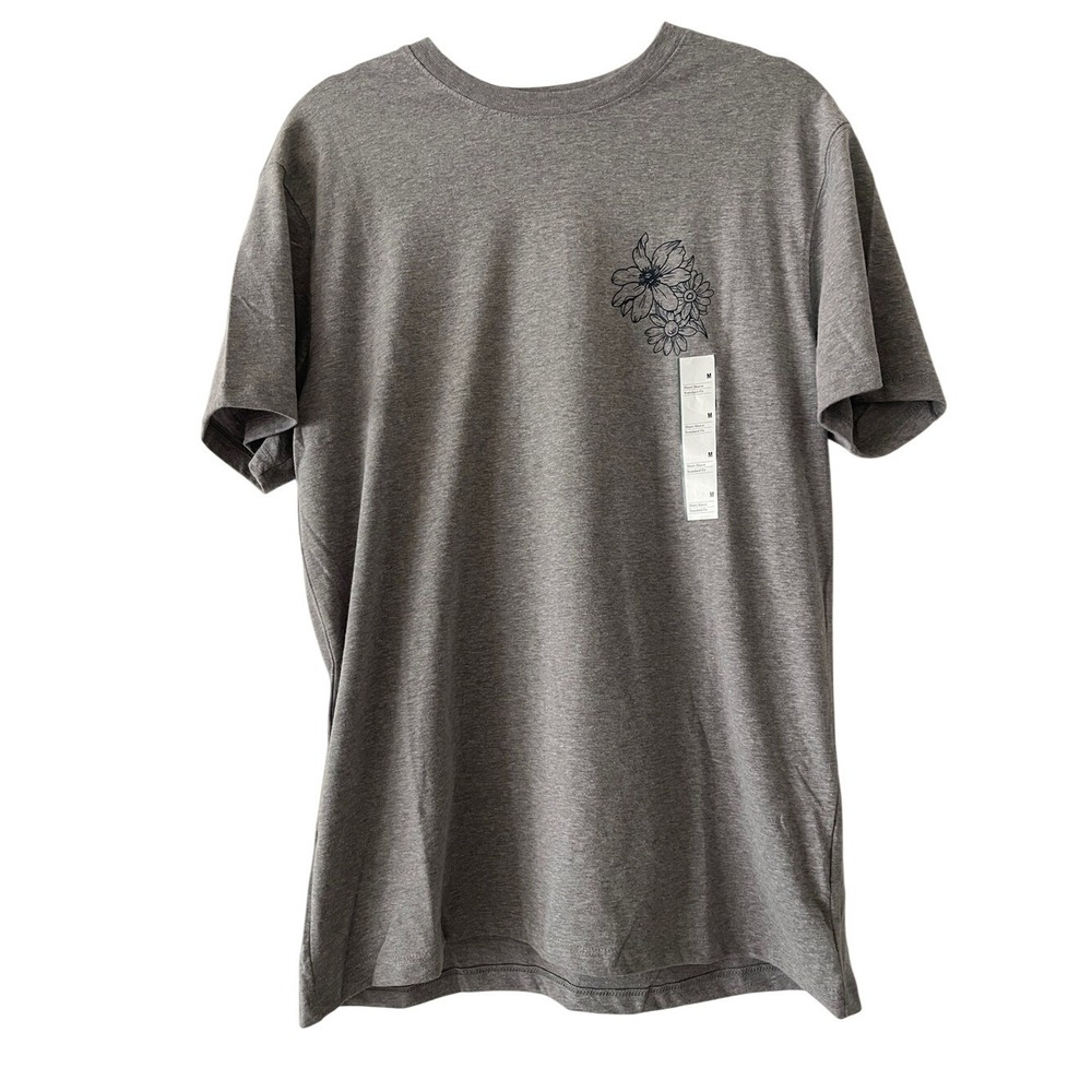 Goodfellow & Co Gray Flower T shirt Medium